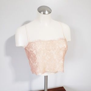 New! Free People Crop Top with Lace
